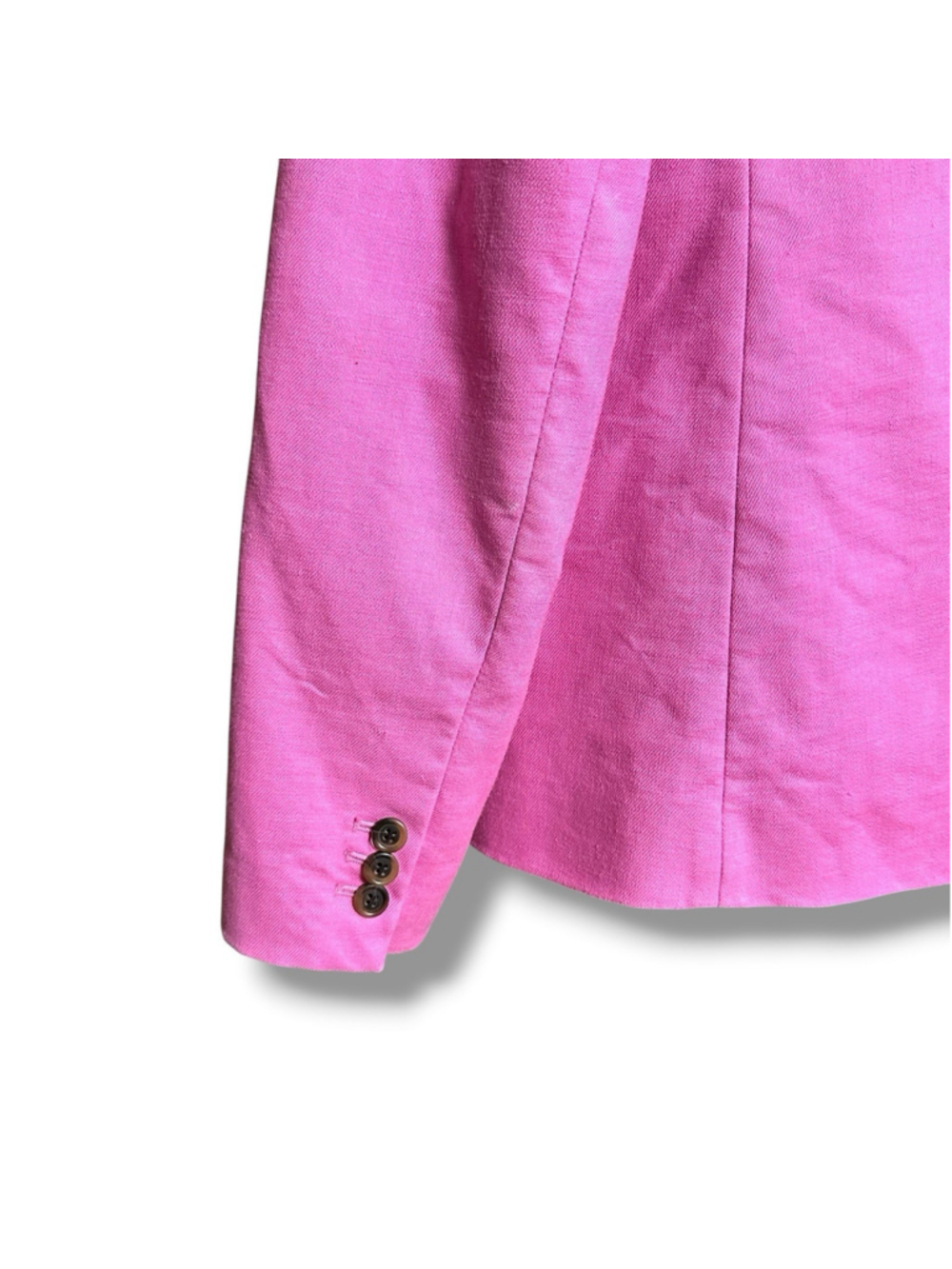 J Crew Blazer Womens 14 Pink Parke Linen Blend One Button Suit Jacket Office - Picture 11 of 12